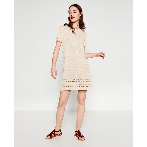 Zara | Dresses | Zara Openwork Knit Dress | Poshmark